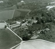 Luftbild der Abtei Rommersdorf aus dem Jahre 1955